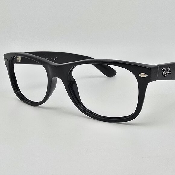 Ray-Ban RB2132 901 New Wayfarer Classic Polished Black Sunglasses Frame Italy - Picture 1 of 12